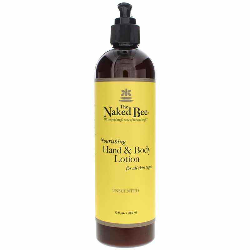 Nourishing Hand & Body Lotion, Unscented, 12 Oz, by Naked Bee