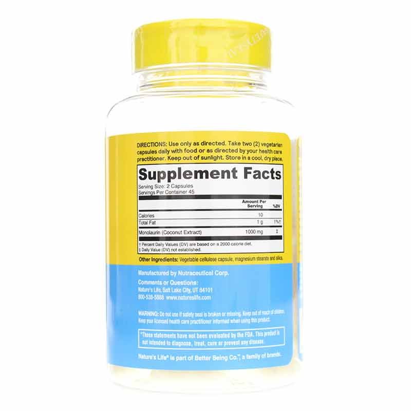 Nourishing Monolaurin, 90 Veg Capsules, by Natures Life, image #2