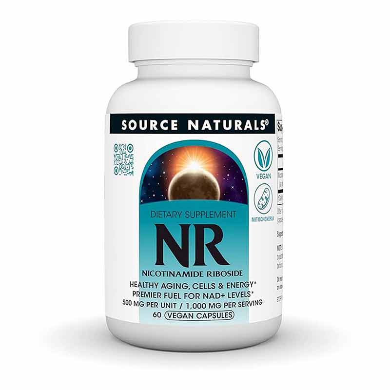 NR Nicotinamide Riboside 500 Mg, 60 Vegan Capsules, by Source Naturals