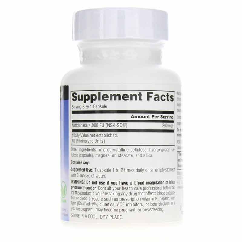 NSK-SD Nattokinase 200 Mg, 30 Vegan Capsules, by Source Naturals, image #2