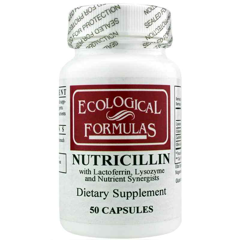 Nutricillin with Lactoferrin, Lysozyme and Nutrient Synergists, by Ecological Formulas