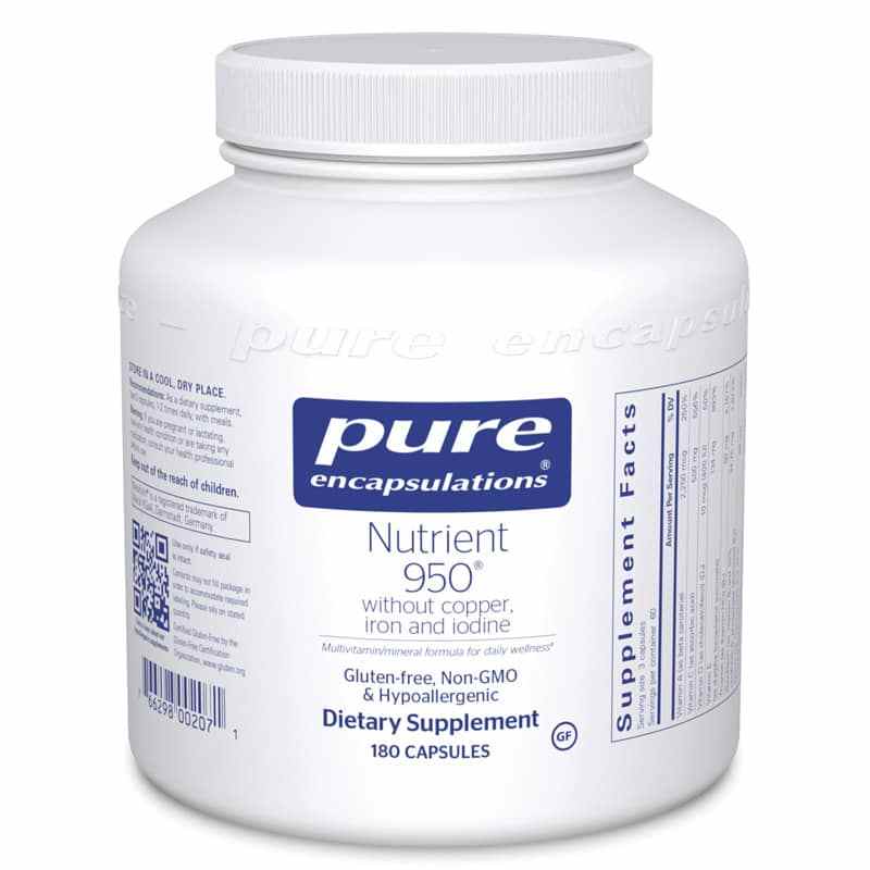 Nutrient 950 without copper, iron and iodine, by Pure Encapsulations