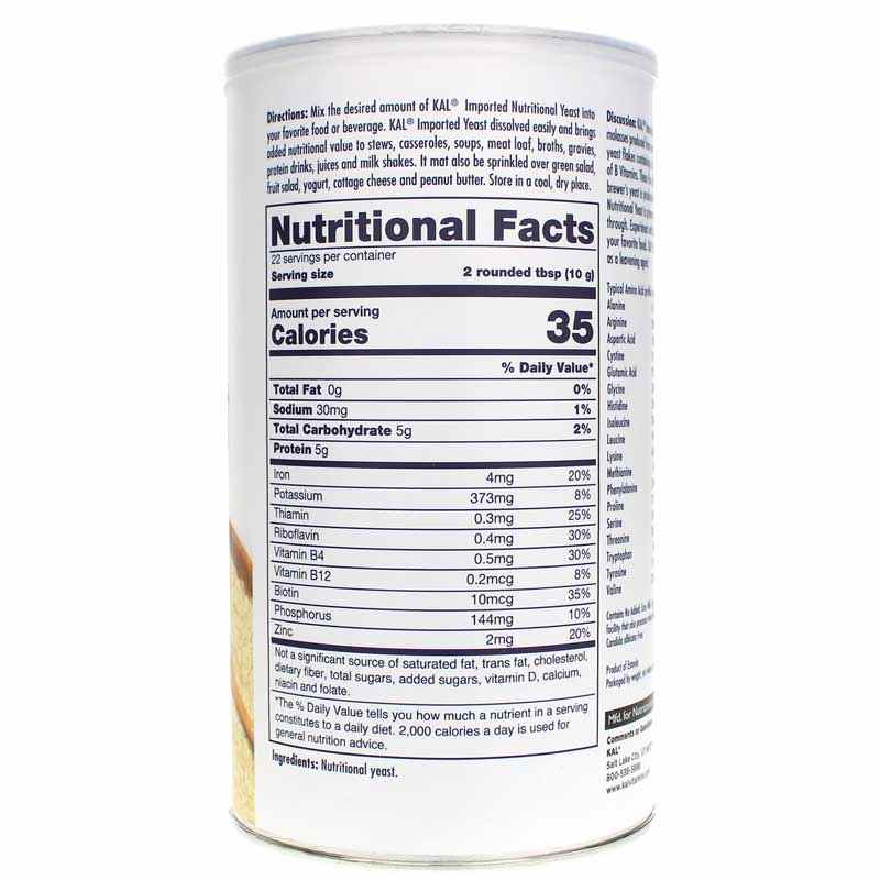 Nutritional Yeast Flakes Unfortified, 7.8 Oz, by Kal, image #2