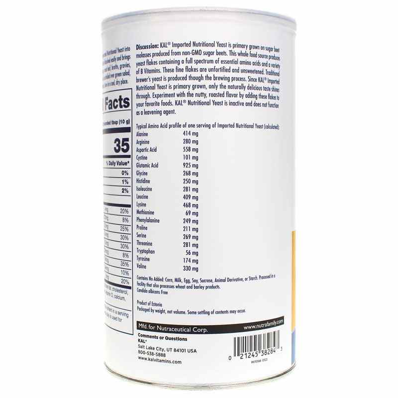 Nutritional Yeast Flakes Unfortified, 7.8 Oz, by Kal, image #3