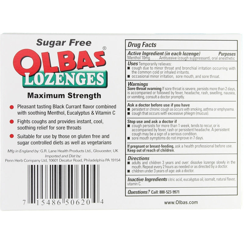 Olbas Range Olbas Lozenges Maximum Strength, Olbas – Professional Supplement Center