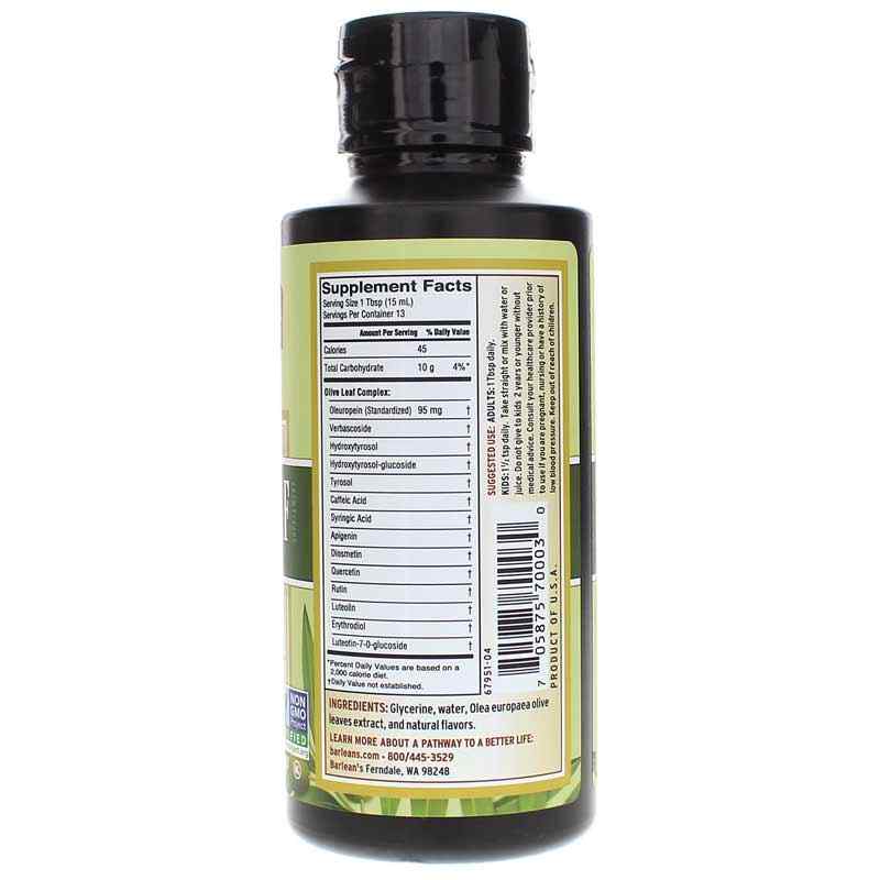Olive Leaf Complex Liquid, Natural, 8 Oz, by Barleans Organic Oils, image #2
