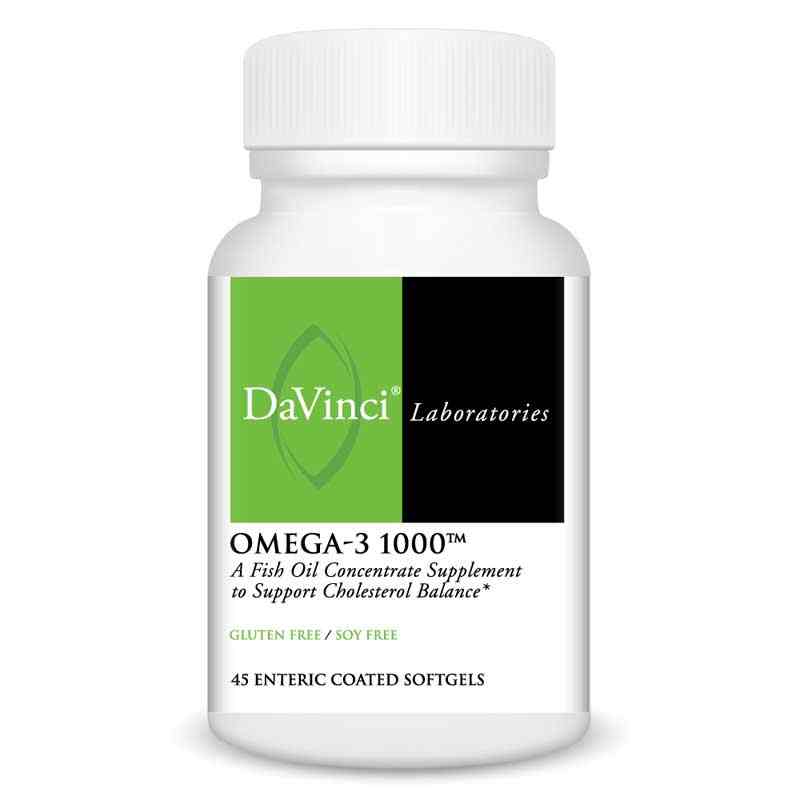 Omega-3 1000, 45 Enteric Coated Softgels, by DaVinci Labs