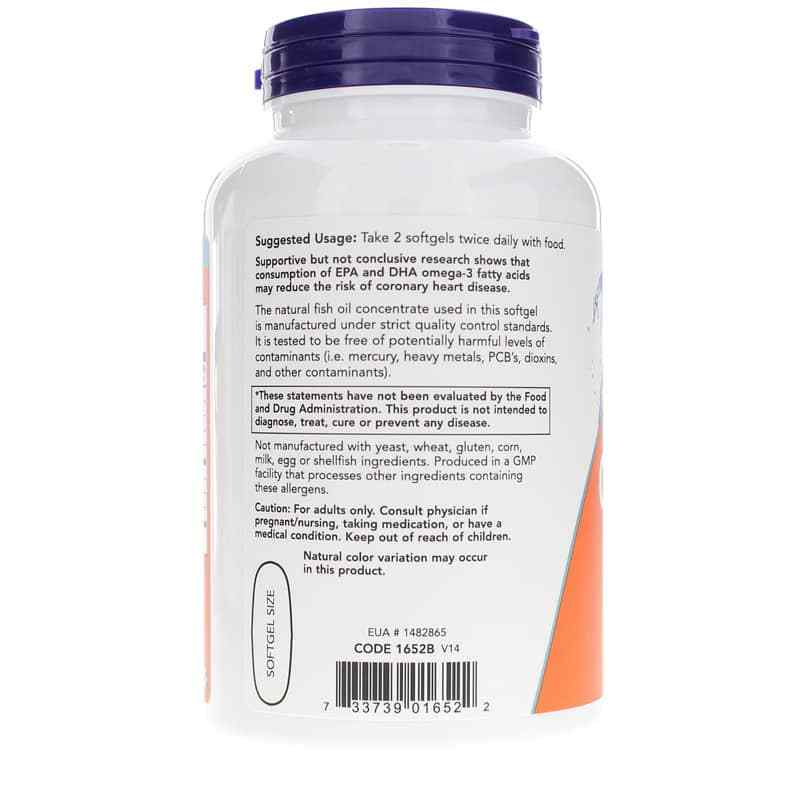Omega-3 180 EPA / 120 DHA, 200 Softgels, by NOW Foods, image #3