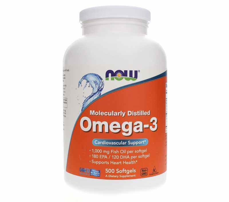 Omega-3 180 EPA / 120 DHA, 500 Softgels, by NOW Foods