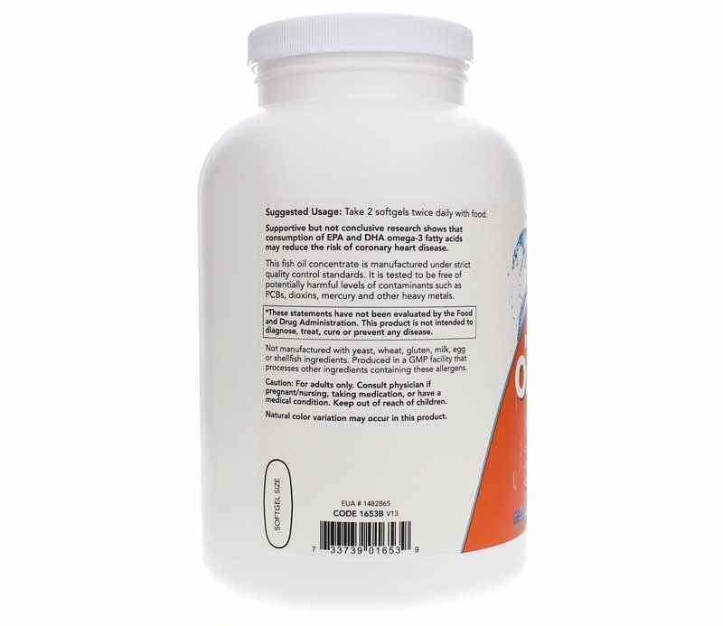 Omega-3 180 EPA / 120 DHA, 500 Softgels, by NOW Foods, image #3