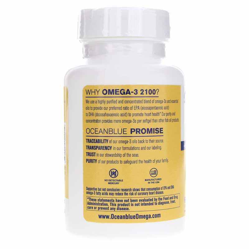Omega-3 2100, 60 Softgels, by Ocean Blue, image #3