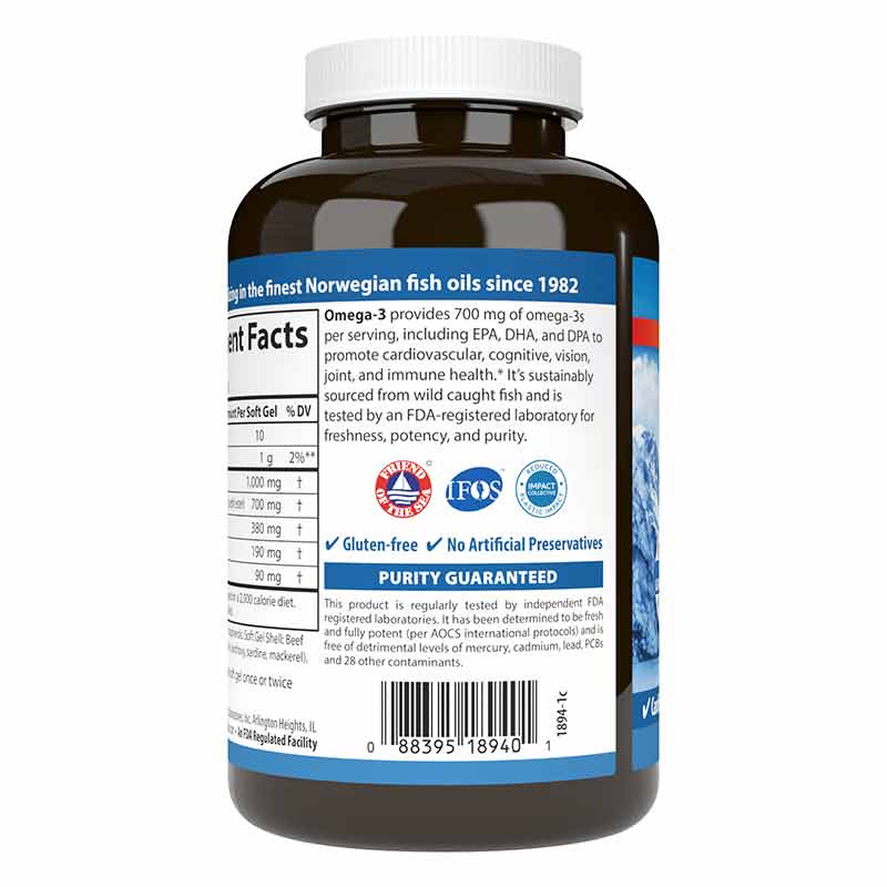 Omega-3 EPA|DHA|DPA, 120 Softgels Bonus, by Carlson Labs, image #3