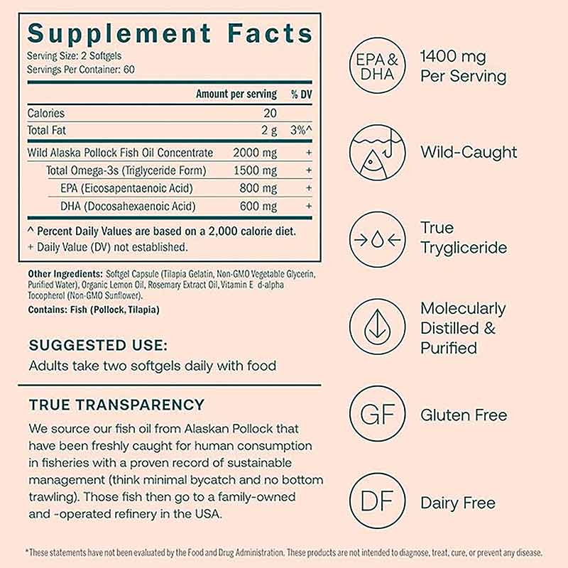 Omega-3 Fish Oil, 120 Softgels, by True Grace, image #2