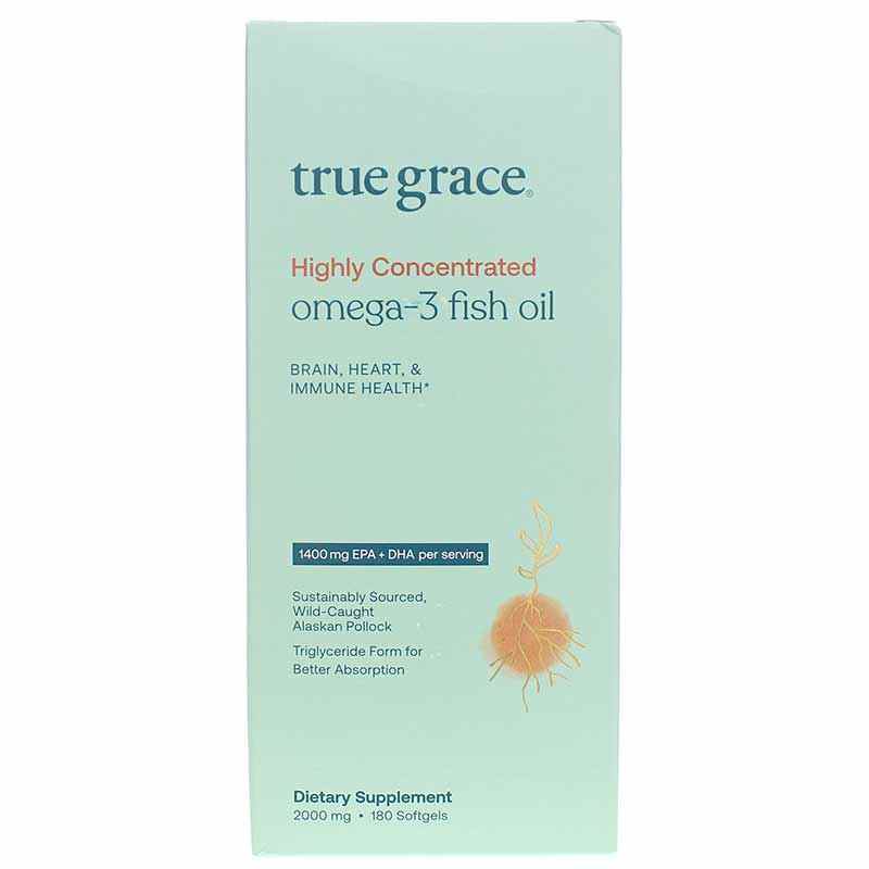 Omega-3 Fish Oil, 180 Softgels, by True Grace
