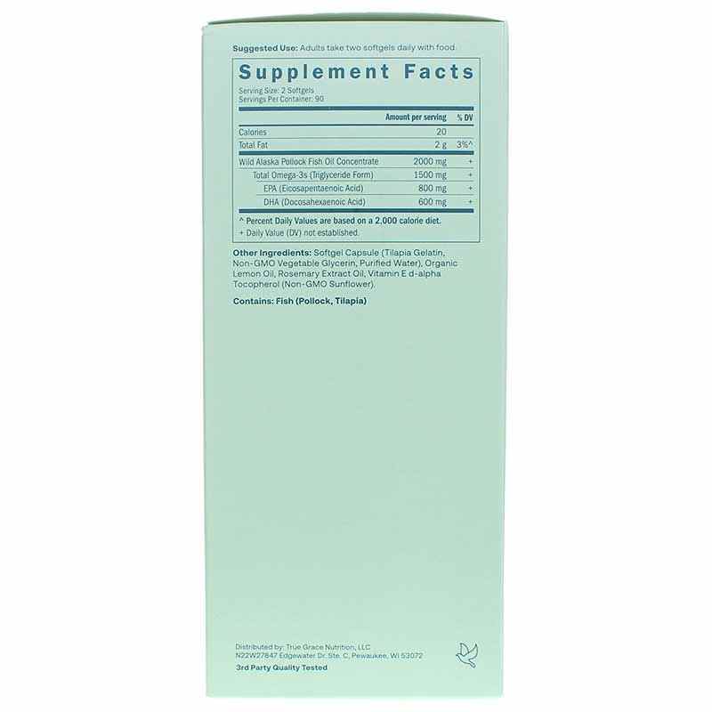 Omega-3 Fish Oil, 180 Softgels, by True Grace, image #2