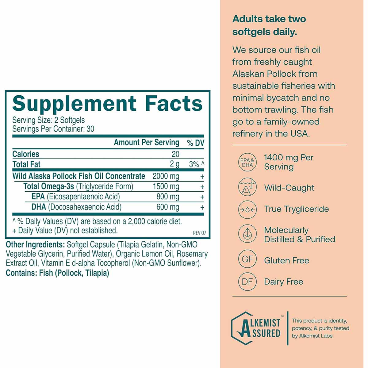 Omega-3 Fish Oil, by True Grace