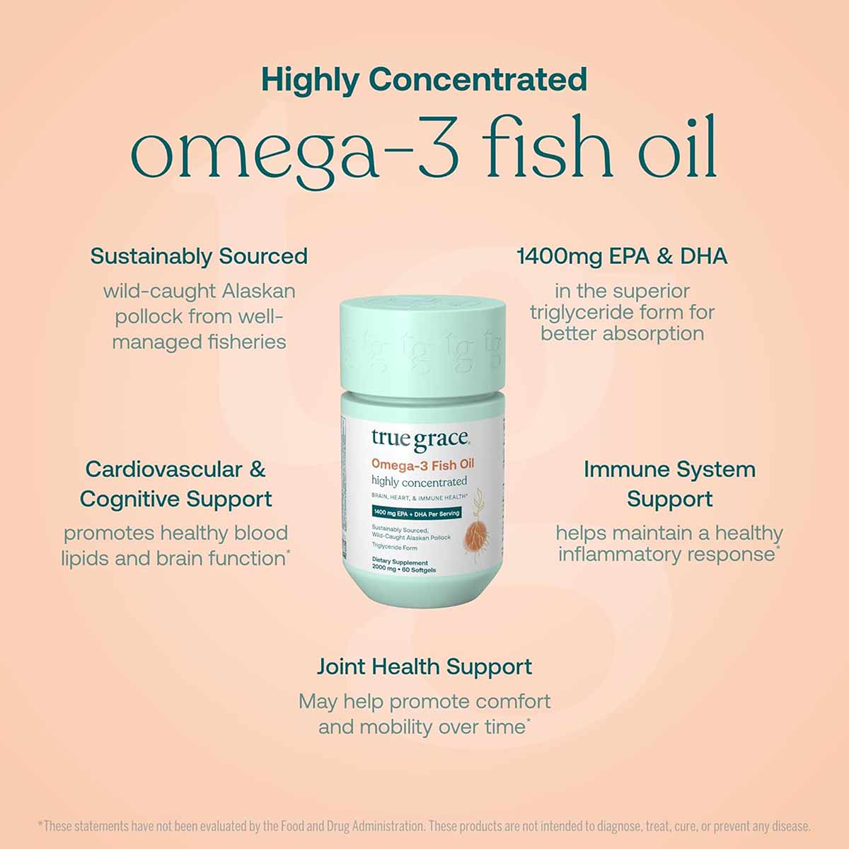 Omega-3 Fish Oil, by True Grace