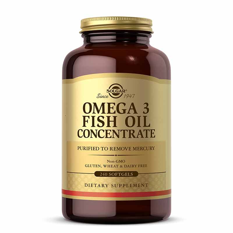 Omega 3 Fish Oil Concentrate, 240 Softgels, by Solgar