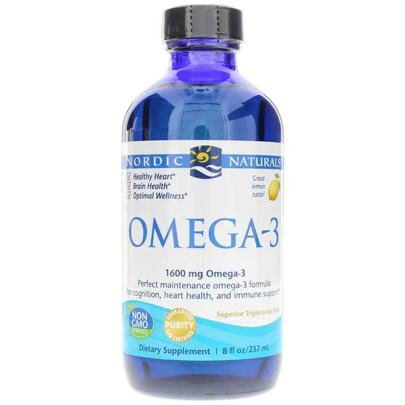 Omega-3 Liquid Lemon, 8 Oz, by Nordic Naturals
