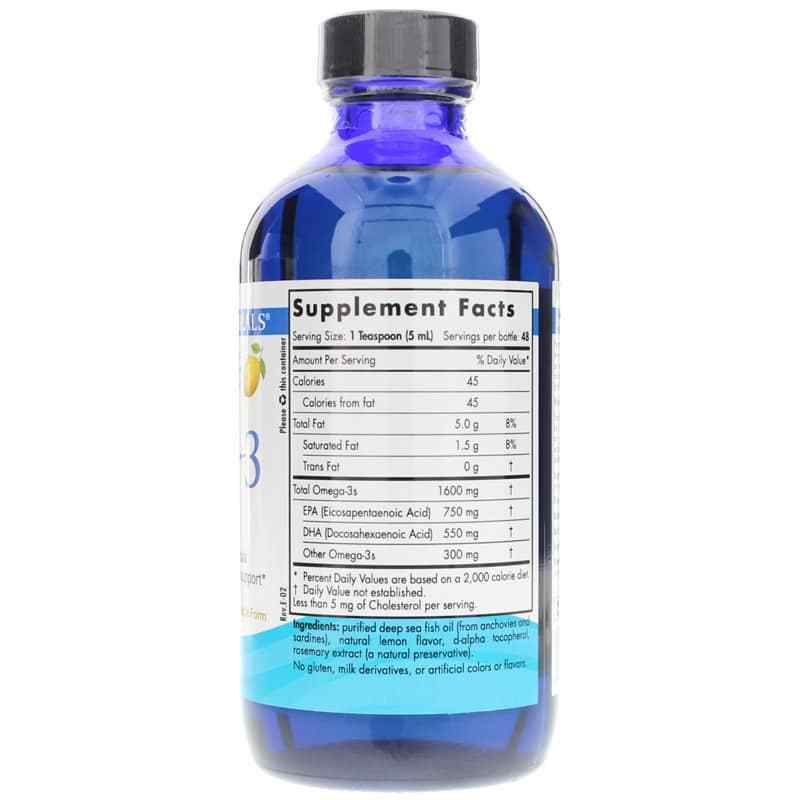 Omega-3 Liquid Lemon, 8 Oz, by Nordic Naturals, image #2