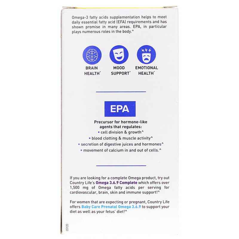 Omega-3 Mood 1000 Mg, 90 Softgels, by Country Life, image #3