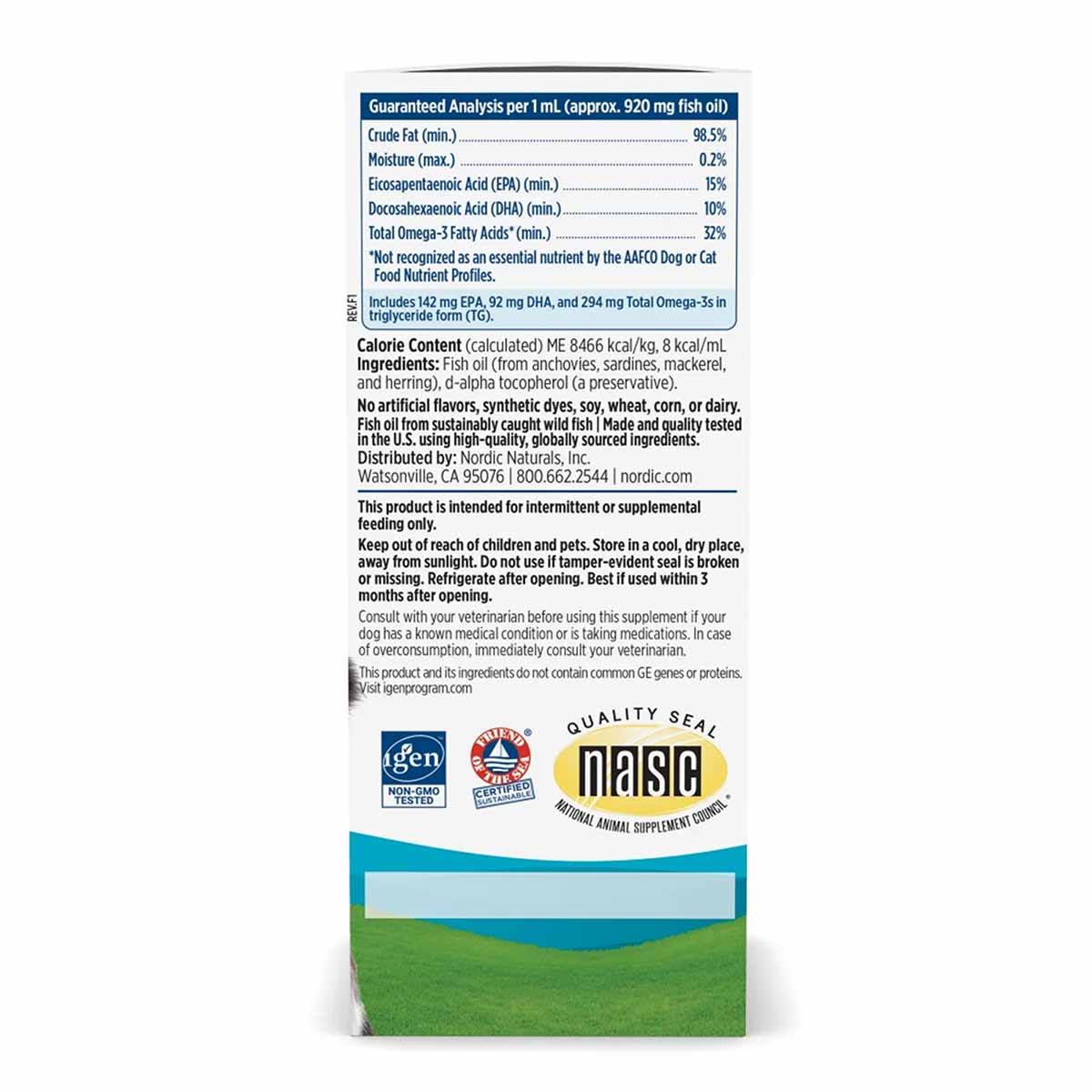 Omega-3 Pet Liquid for Cats & Small Dogs, 2 Oz, by Nordic Naturals