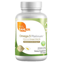 Omega 3 Platinum, 360 Softgels, by Zahler