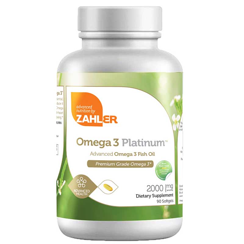 Omega 3 Platinum, 90 Softgels, by Zahler