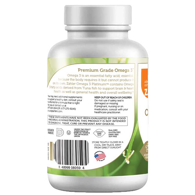 Omega 3 Platinum, 90 Softgels, by Zahler, image #2