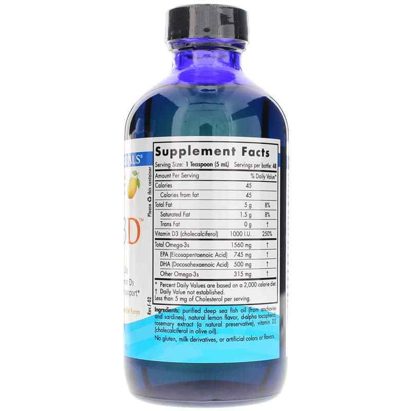Omega-3D Liquid Lemon Flavor, by Nordic Naturals, image #2