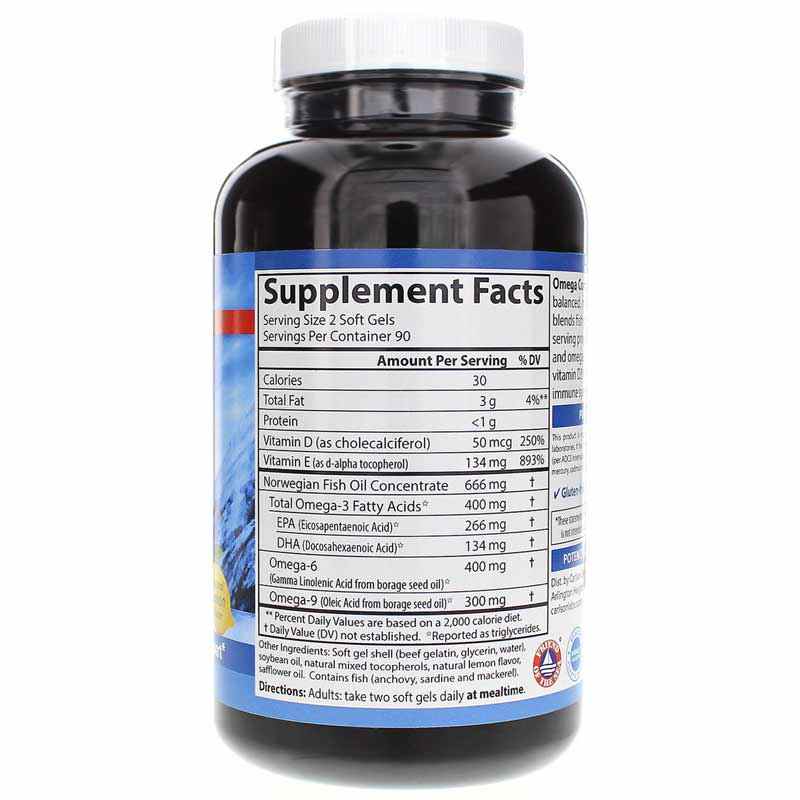 Omega Complete Gems, 180 Softgels, by Carlson Labs, image #2