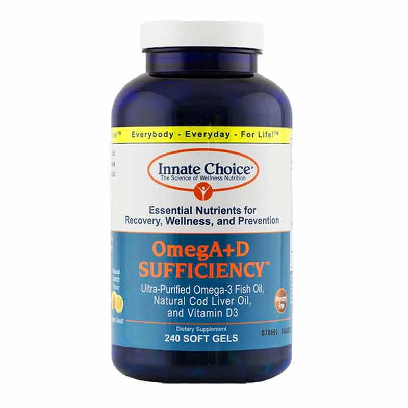 OmegA+D Sufficiency Lemon, 3 Pack, by Innate Choice 