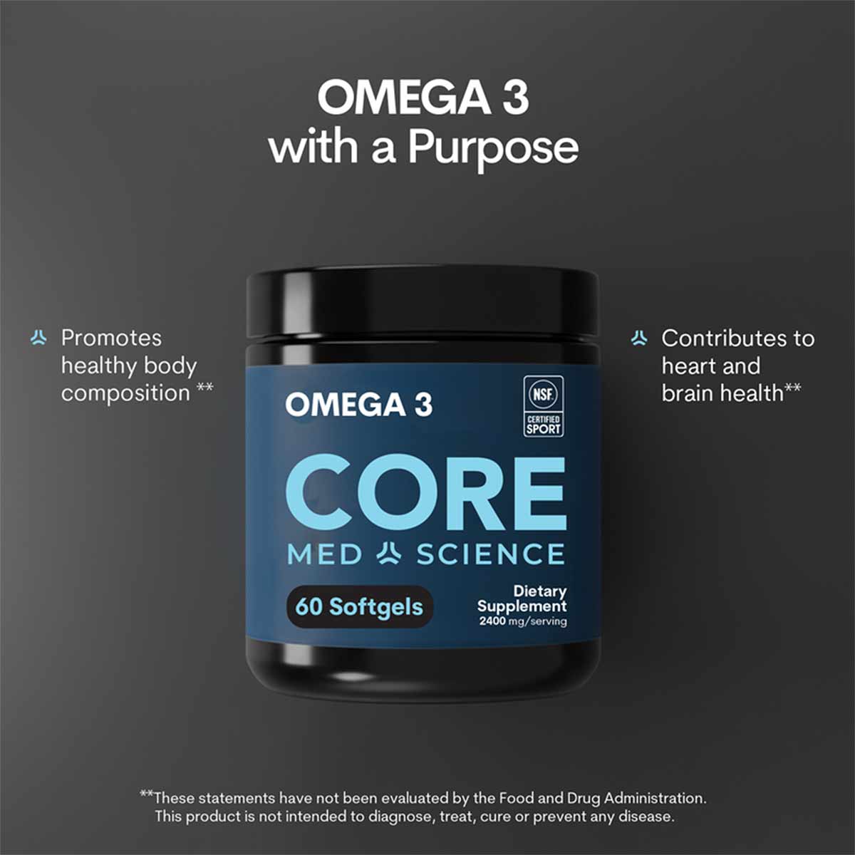 Omega-3 Softgels, by Core Med Science