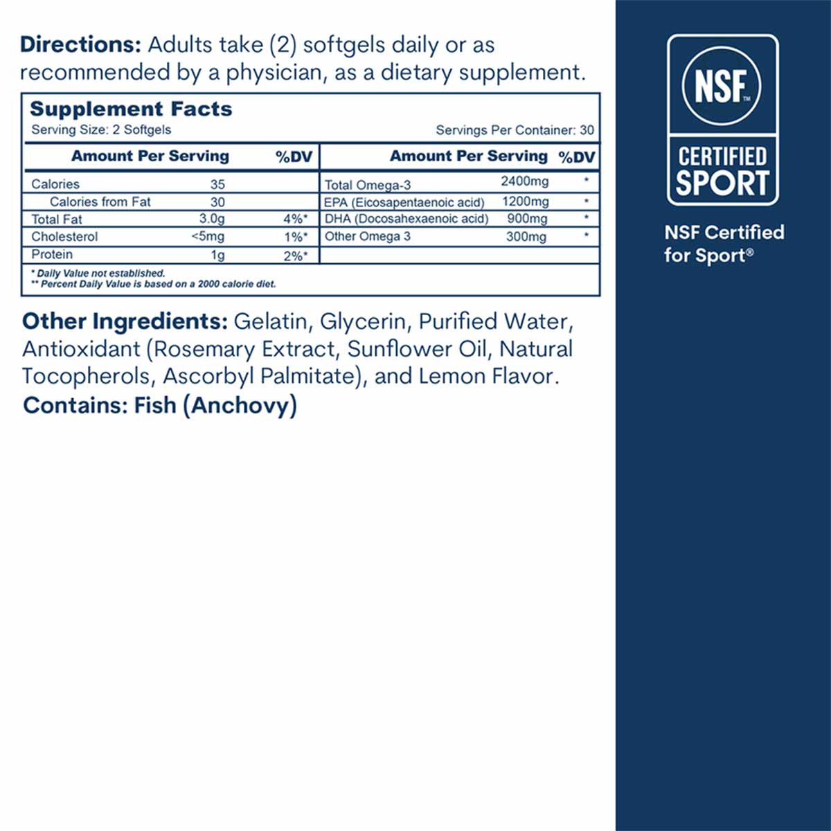 Omega-3 Softgels, by Core Med Science