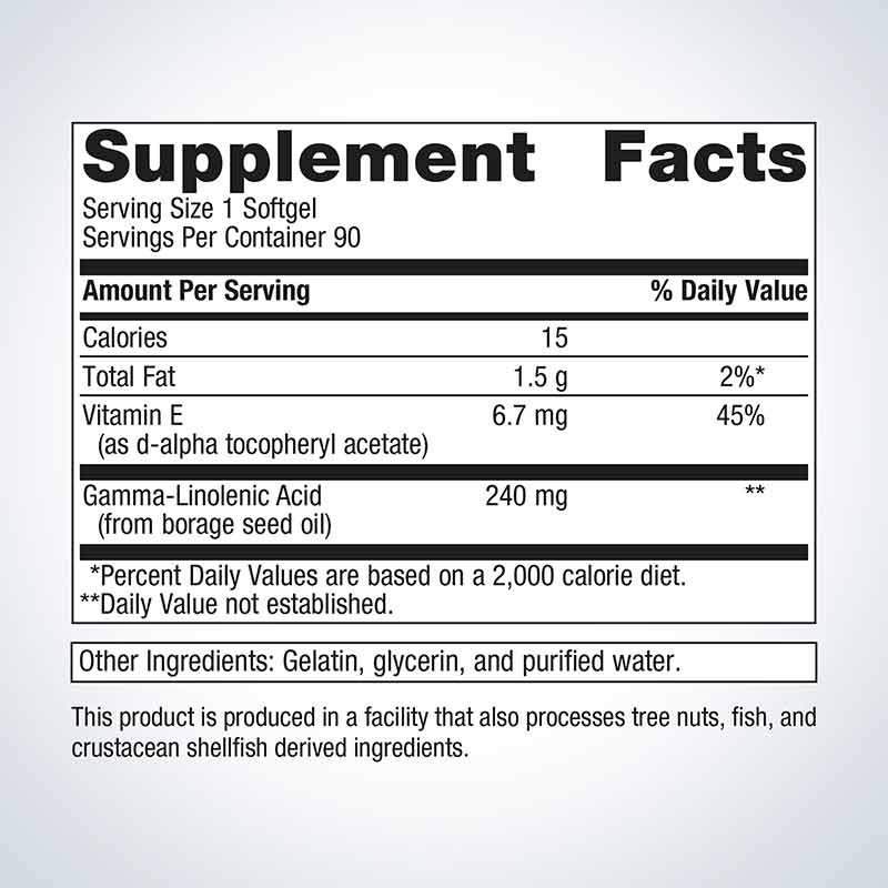 OmegaGenics Borage Seed GLA Oil 240 mg, 90 Softgels, by Metagenics, image #2