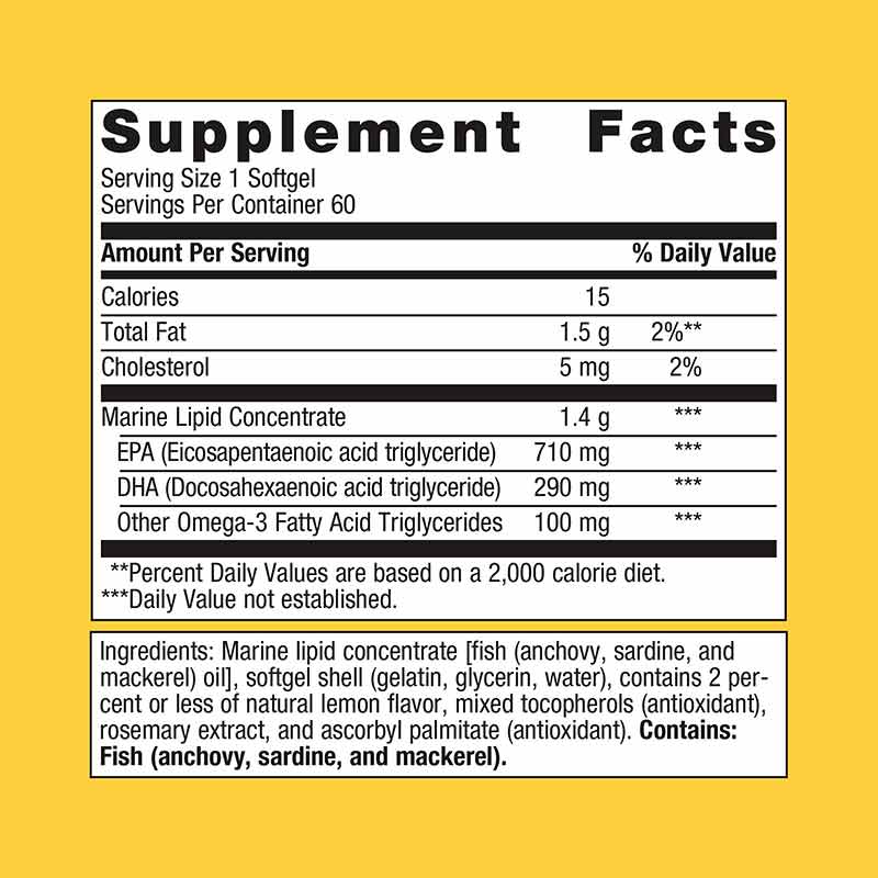OmegaGenics Fish Oil EPA-DHA 1000 mg, 60 Softgels, by Metagenics, image #2