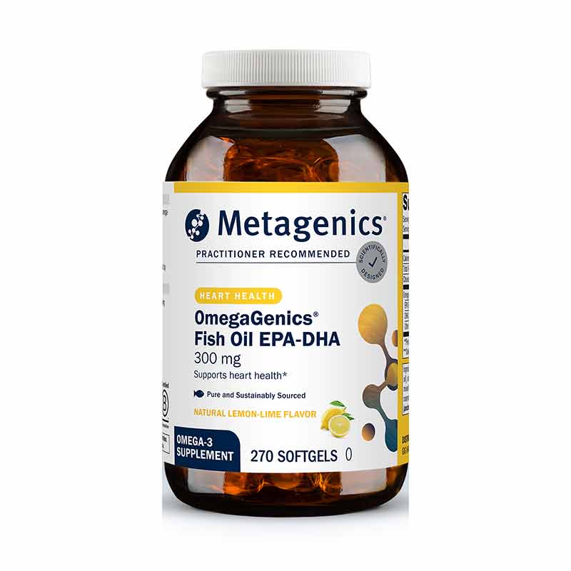 OmegaGenics Fish Oil EPA-DHA 300 mg, 270 Softgels, by Metagenics
