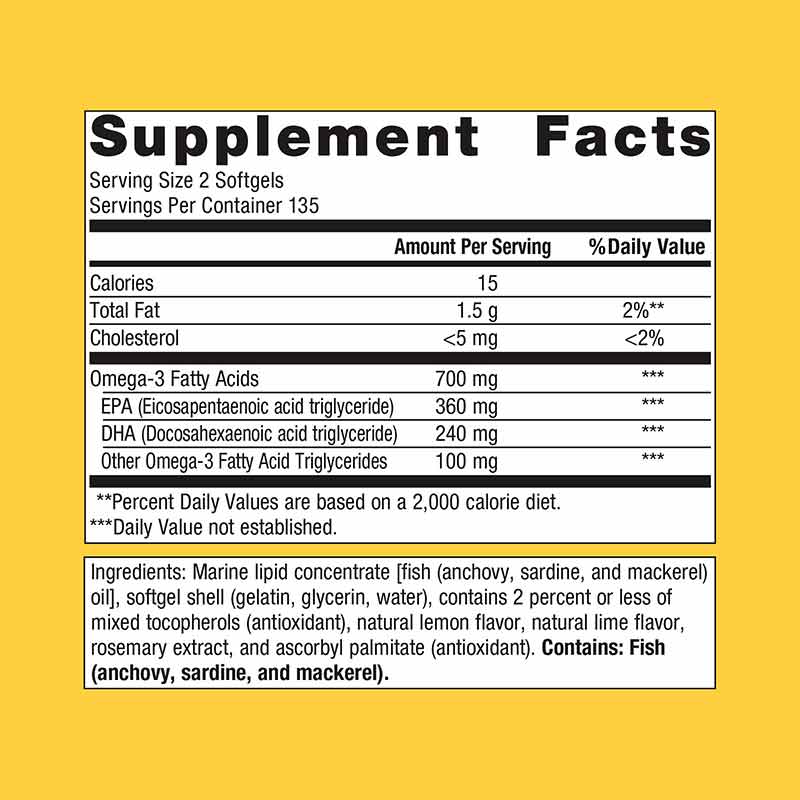 OmegaGenics Fish Oil EPA-DHA 300 mg, 270 Softgels, by Metagenics, image #2