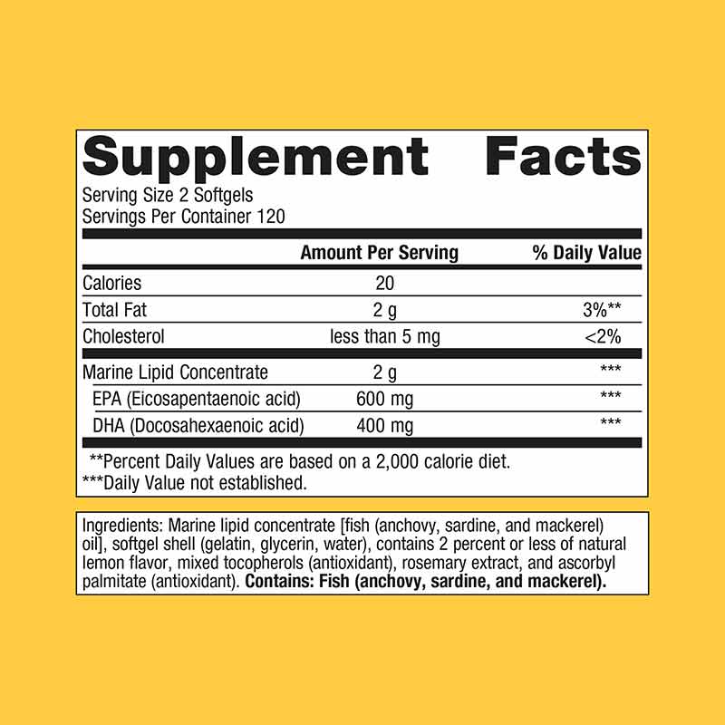 OmegaGenics Fish Oil EPA-DHA 500 mg, 240 Softgels, by Metagenics, image #2