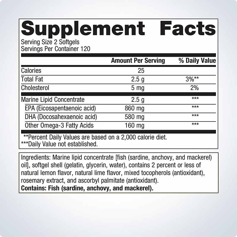 OmegaGenics Fish Oil EPA-DHA 720 mg, 240 Softgels, by Metagenics, image #2