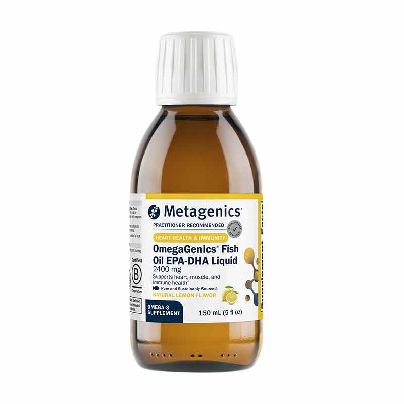OmegaGenics Fish Oil EPA-DHA Liquid 2400 mg, 30 Servings, by Metagenics