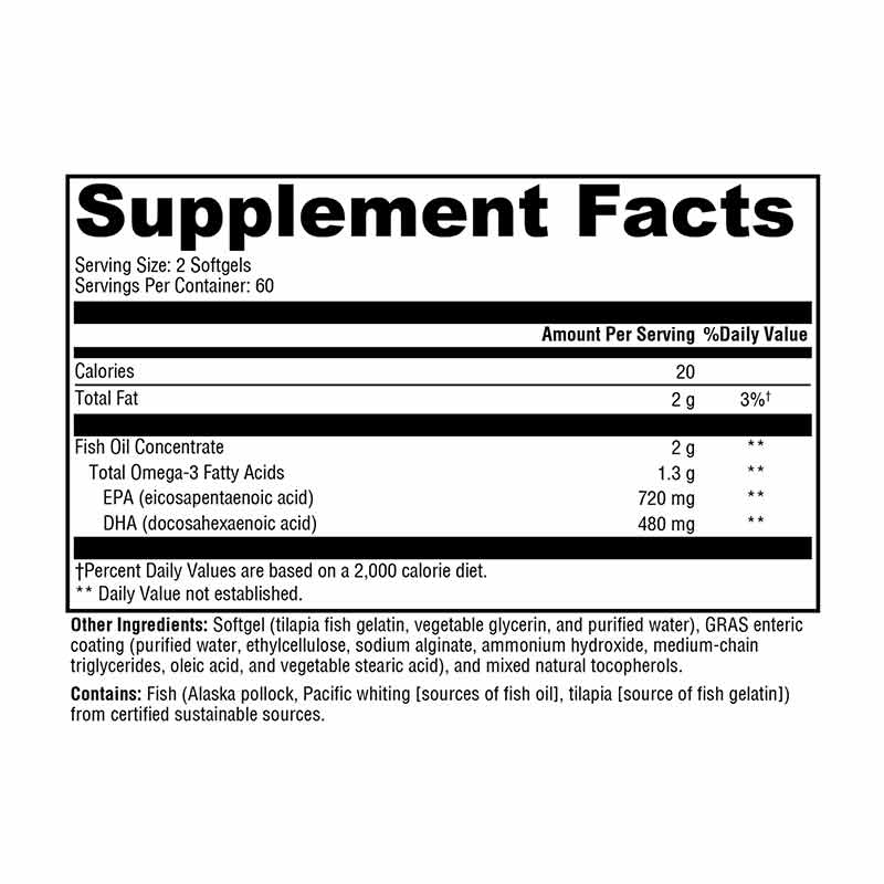 OmegaPure 600 EC, 120 Softgels, by Xymogen, image #2