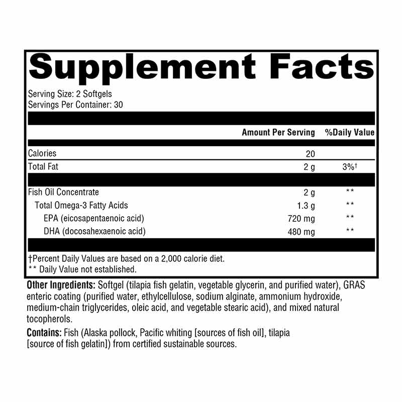 OmegaPure 600 EC, 60 Softgels, by Xymogen, image #2