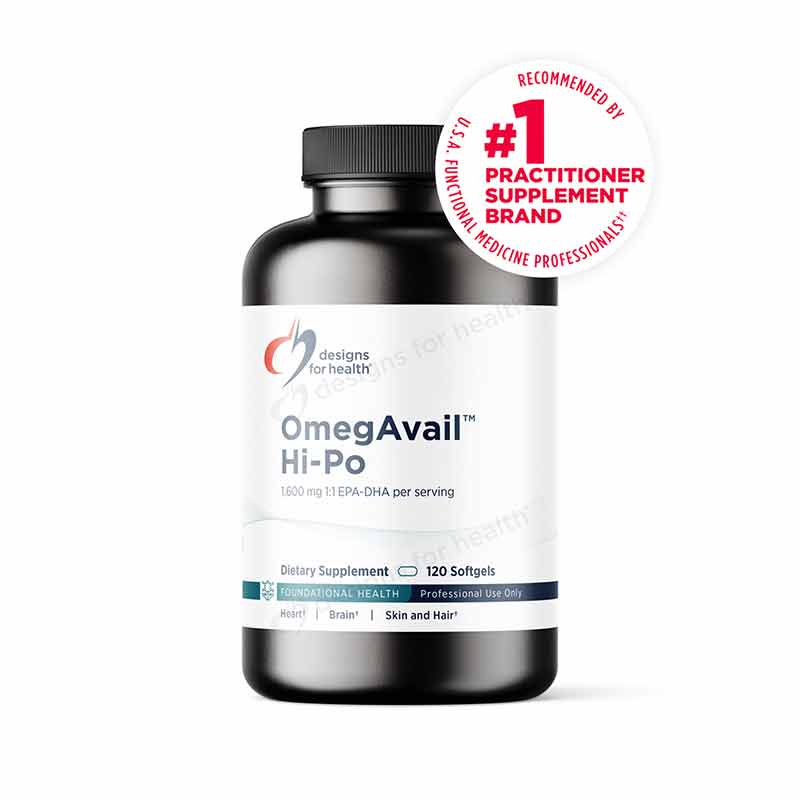 OmegAvail Hi-Po, 120 Softgels, by Designs For Health