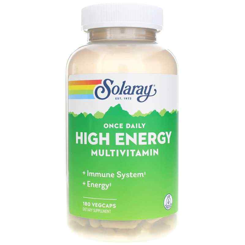 Once Daily High Energy Multivitamin, 180 Veg Capsules, by Solaray