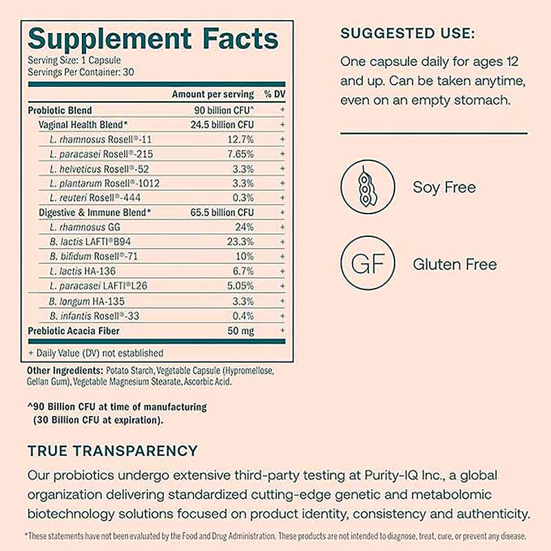 One Daily Women's Probiotic, 30 Veg Capsules, by True Grace, image #2
