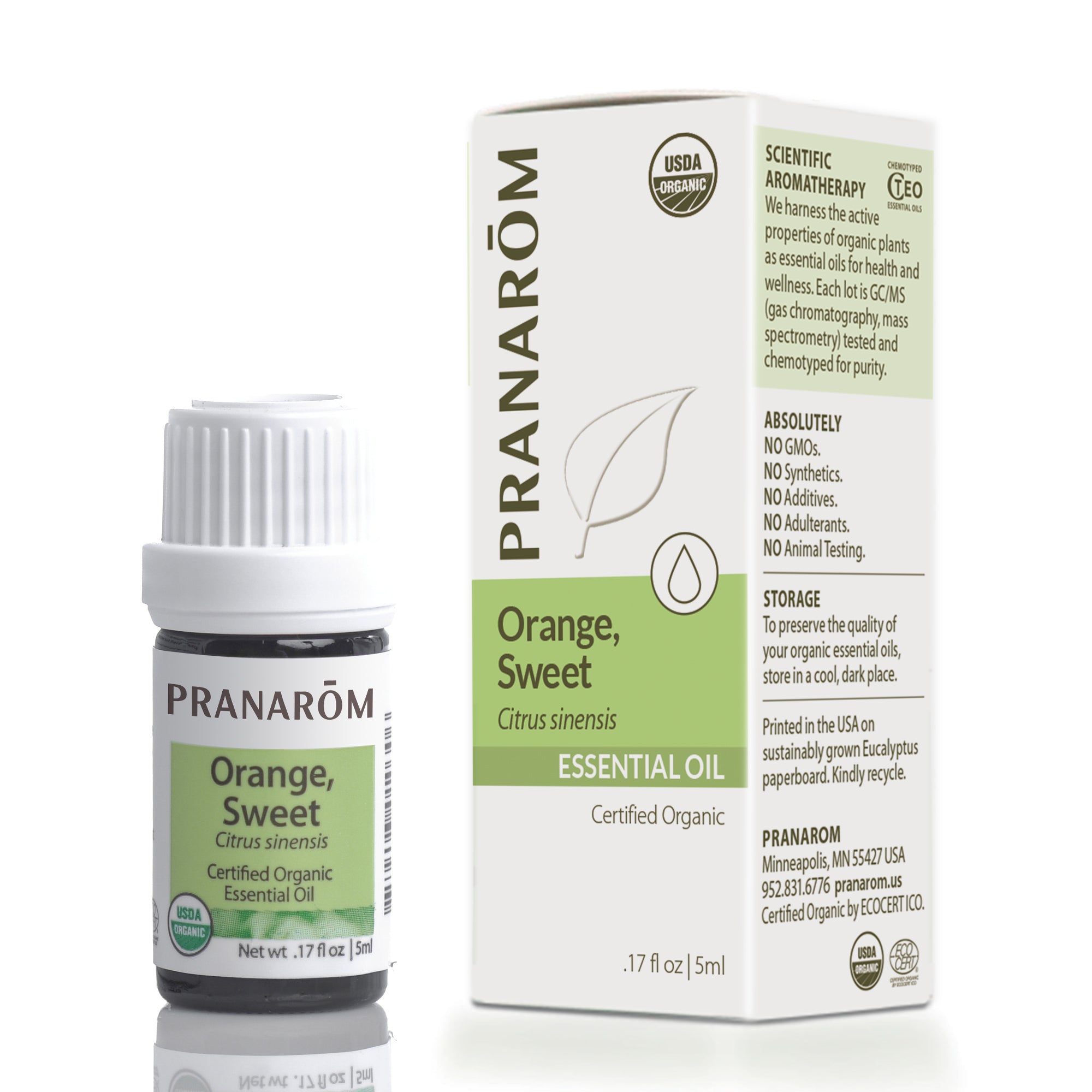 Orange, Sweet Essential Oil, .17 Oz, by Pranarom