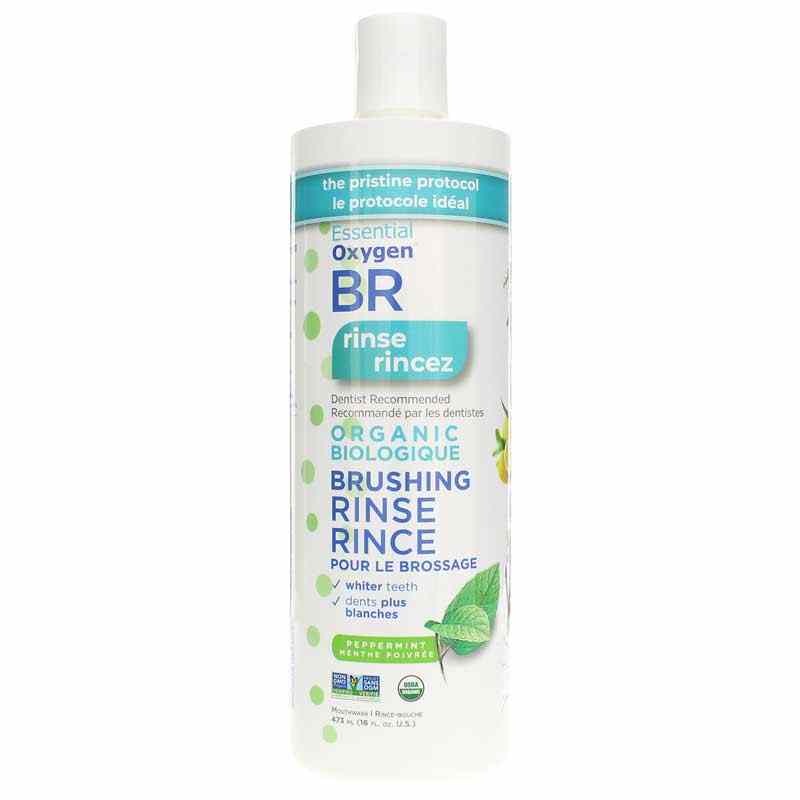 Organic Brushing Rinse Peppermint, by Essential Oxygen