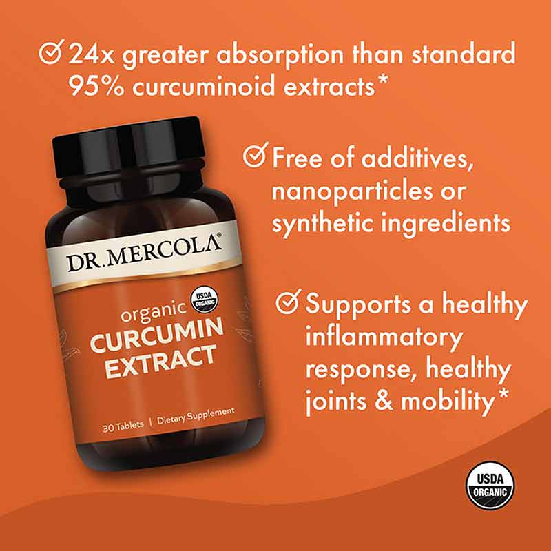 Organic Curcumin Extract, 30 Tablets, by Dr. Mercola, image #4