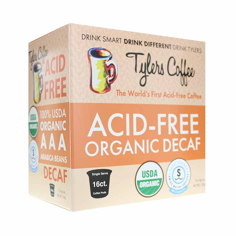Organic Decaf Coffee Single Serve, by Tylers Coffee